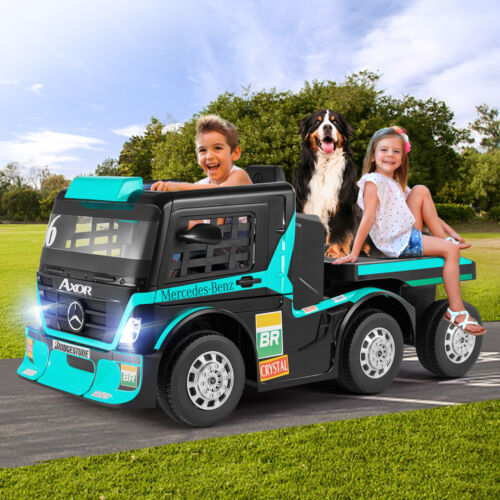 Load image into Gallery viewer, 12V10AH Battery Powered Kids Ride On Truck with Trailer and Remote Control
