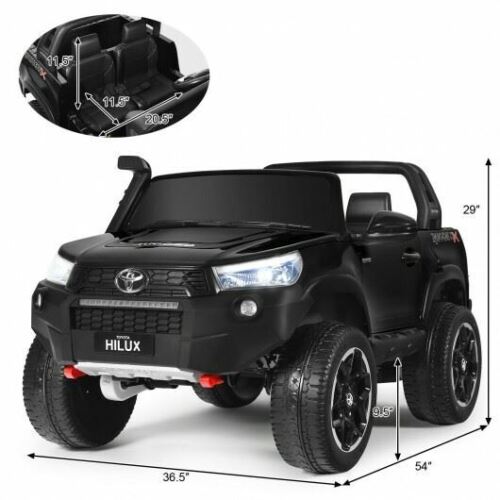 Load image into Gallery viewer, 24V Authentic Toyota Hilux Electric Ride-On Truck 2-Seater 4x4 with Remote Control - Jet Black
