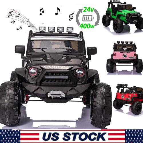 Electric 2 Seater Kids Ride On Truck with Remote Control and Powerful 200W Motors - 3 Speed Options and Long-Lasting Battery