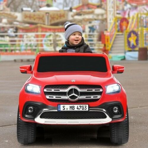 Load image into Gallery viewer, 12V 2-Seater Children&#39;s Ride On Car Licensed Mercedes Benz X Class Remote Control with Storage Compartment-Red
