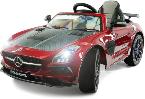 Load image into Gallery viewer, 2023 Red Carbon SLS AMG Mercedes Benz Car for Children 12V Electric Ride-On Toy
