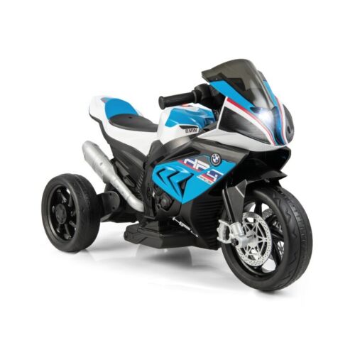 Blue 3-Wheel Electric Ride-On Motorcycle for Kids with Light and Music - 12V, Ages 3-6