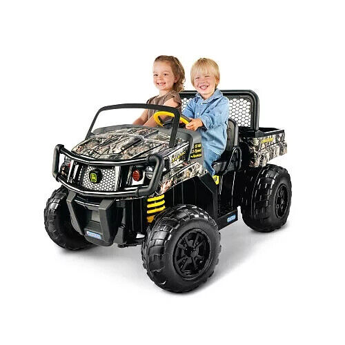 Load image into Gallery viewer, Battery-Powered Camouflage Gator XUV Ride-On Toy with Dumping Function and 12 Volt High-Traction Wheels for Kids
