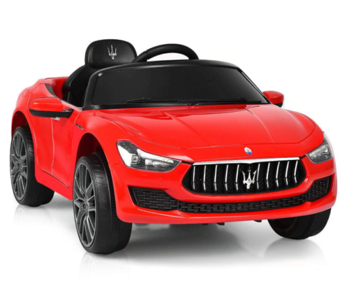 12V Maserati Ghibli Kids Ride-On Car in Red - Distressed Packaging Included