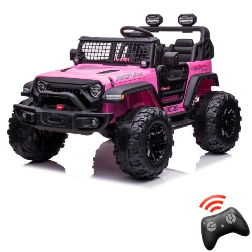 Load image into Gallery viewer, Extra Large Pink Ride-On Car for Kids with 24V Battery and 2 Seats - Includes Remote Control for Parental Supervision
