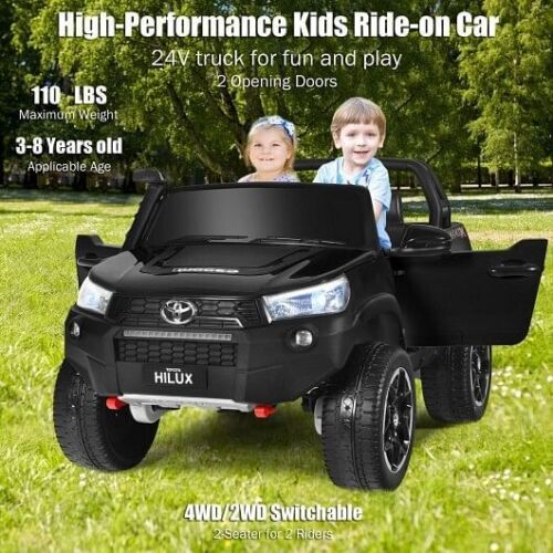 Load image into Gallery viewer, 2*12V Official Toyota Hilux Electric Ride On Truck Car 2-Seater 4x4 with Remote Customized
