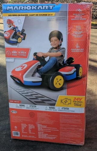 Super Mario Kart 24V Battery-Powered Ride-On Racer with 3 Speeds - Up to 8 Miles Per Hour