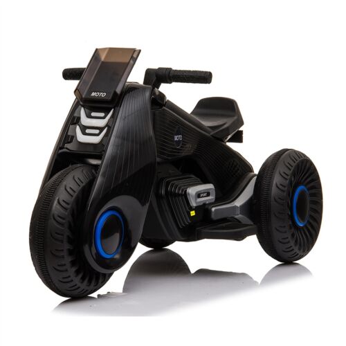 Load image into Gallery viewer, Black 3-Wheel Double Drive Electric Motorcycle for Kids
