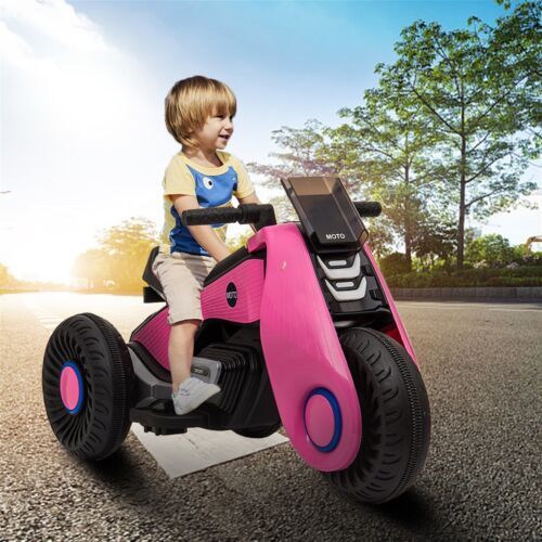 Load image into Gallery viewer, Fun and Stylish Pink Electric Motorcycle for Kids with USB Music - Perfect Birthday Gift for Girls!

