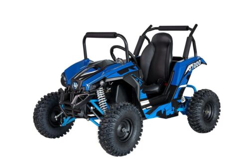 Load image into Gallery viewer, Blue 48V 1000W UTV Children&#39;s Electric Three Speed Single Seat Brushless Roll Cage
