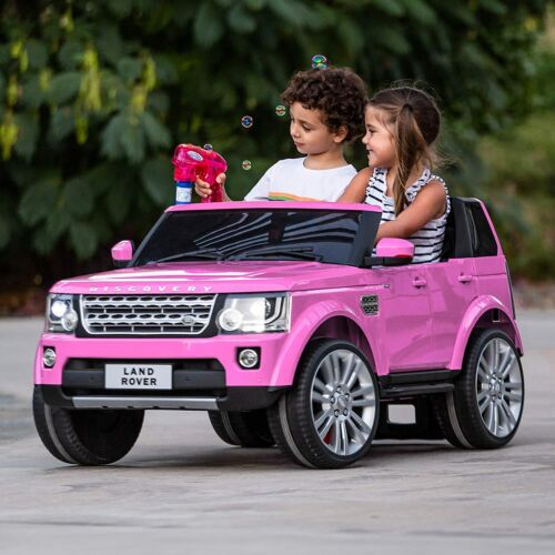 Load image into Gallery viewer, 12V 2-Seater Authorized Land Rover Children&#39;s Girls Ride On SUV Vehicle Lights, Remote Control - Pink

