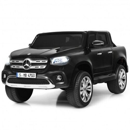 Load image into Gallery viewer, 12V 2-Seater Children&#39;s Ride-On Car - Officially Licensed Mercedes Benz X Class Remote Control Vehicle with Storage Compartment - Black

