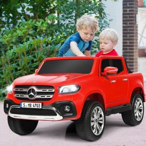 Load image into Gallery viewer, 12V 2-Seater Children&#39;s Ride On Car Licensed Mercedes Benz X Class Remote Control with Storage Compartment-Red
