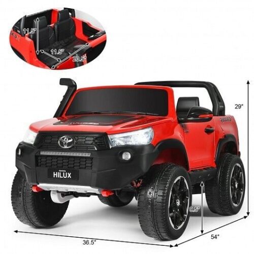 2*12V Licensed Toyota Hilux Ride-On Truck Car 2-Seater 4WD with Remote Control and Custom Paint