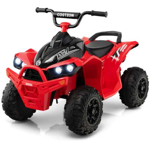 Electric 4-Wheeler Quad Car for Kids with MP3 Player and Lights - 12V Battery Powered