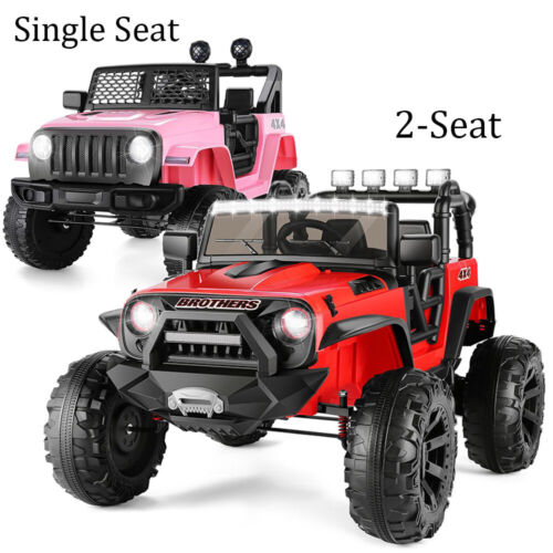 Load image into Gallery viewer, 12V/24V Kids Ride-On Truck Car Jeep with LED Lights &amp; Remote Control - 2 Sizes Available
