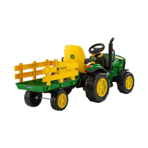 Load image into Gallery viewer, John Deere Electric Tractor Trailer Ride-On for Kids: A Fun and Exciting Toy for Little Farmers!

