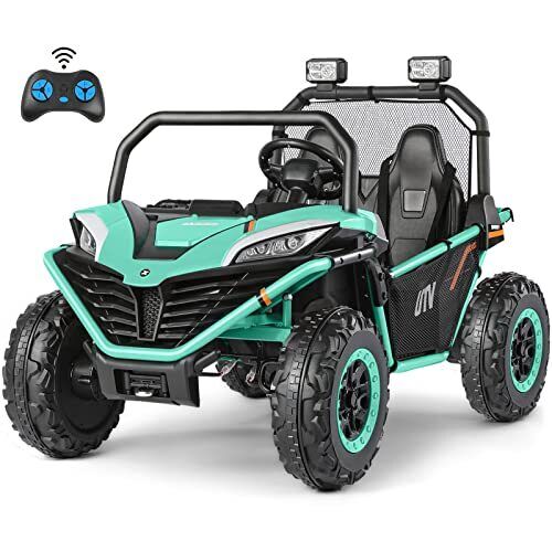 Load image into Gallery viewer, Green Off-Road UTV Electric 2-Seater XL Ride-On Car for Children - 12V Powered
