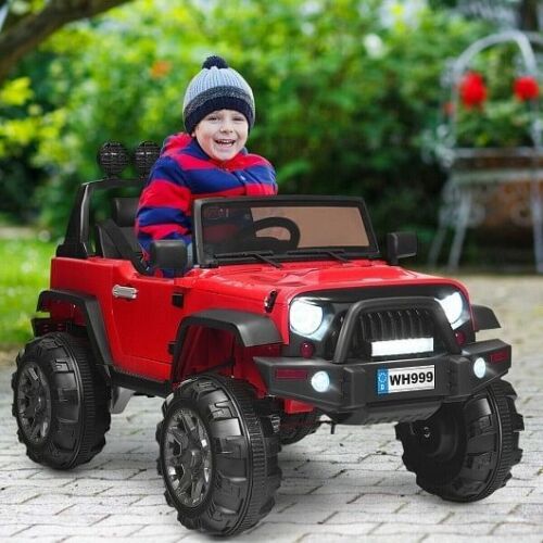 Load image into Gallery viewer, Red 12V Kids Ride On Truck with Remote Control and Double Magnetic Door
