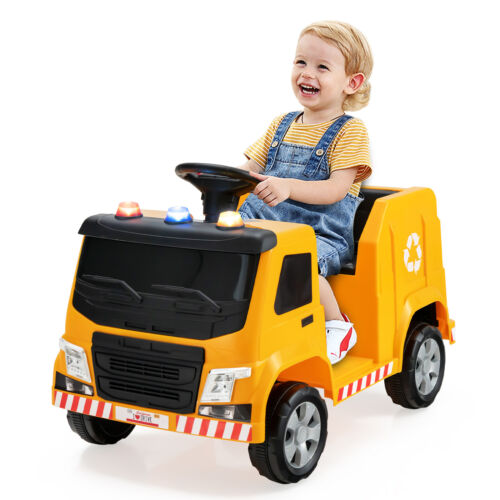 Interactive 12V Electric Recycling Garbage Truck Toy with Remote Control and Accessories