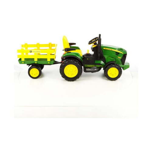 Load image into Gallery viewer, John Deere Electric Tractor Trailer Ride-On for Kids: A Fun and Exciting Toy for Little Farmers!
