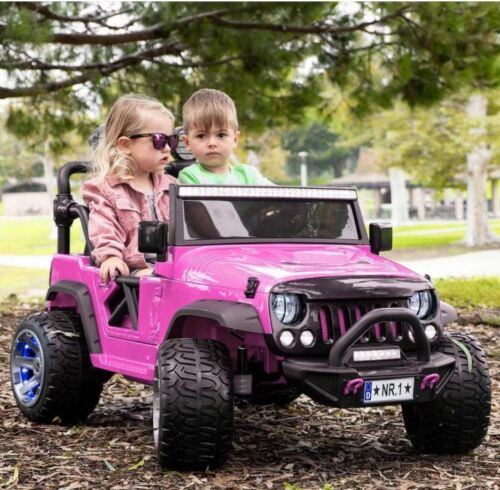 Load image into Gallery viewer, 12V CHILD&#39;S Girls RIDE ON TRUCK SUV JEEP 2 High-Powered Engines W/ Remote Control- Pink
