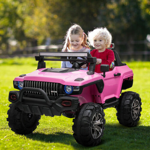 Load image into Gallery viewer, 2-Seater Pink SUV Truck Ride On Car with Parental Remote Control - 12V Battery Powered
