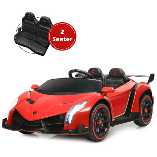 Load image into Gallery viewer, 2-Seater Licensed Lamborghini Kids Ride On Car with RC and Swing Function - Red (12V)
