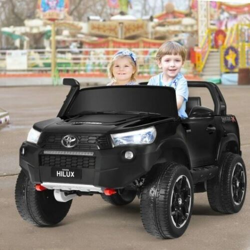 Load image into Gallery viewer, 24V Authentic Toyota Hilux Electric Ride-On Truck 2-Seater 4x4 with Remote Control - Jet Black
