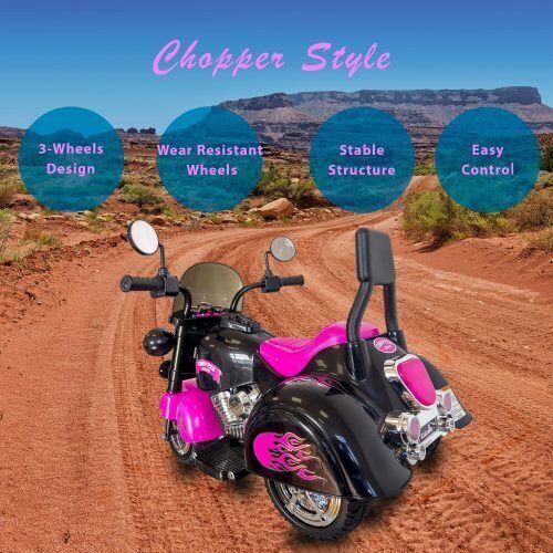 Load image into Gallery viewer, Electric 3-Wheel Chopper Motorcycle Toy for Kids with LED Headlights
