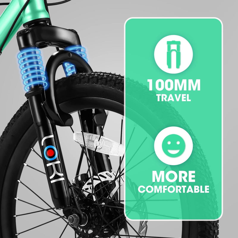 Load image into Gallery viewer, 20 Inch Kids&#39; Mountain Bike for Boys and Girls Ages 7-12 with 7-Speed Gear
