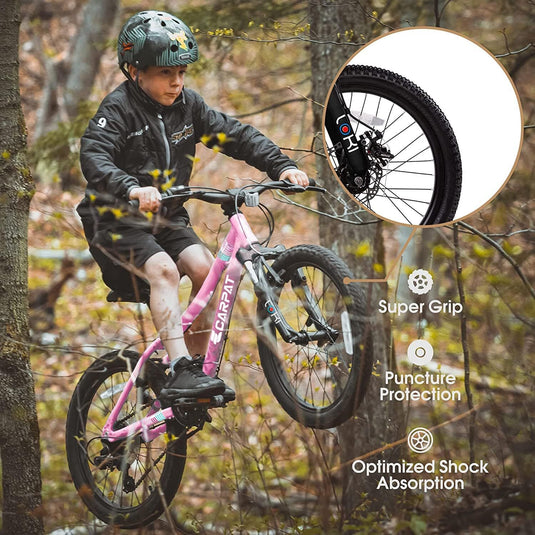 20 Inch Kids' Mountain Bike for Boys and Girls Ages 7-12 with 7-Speed Gear