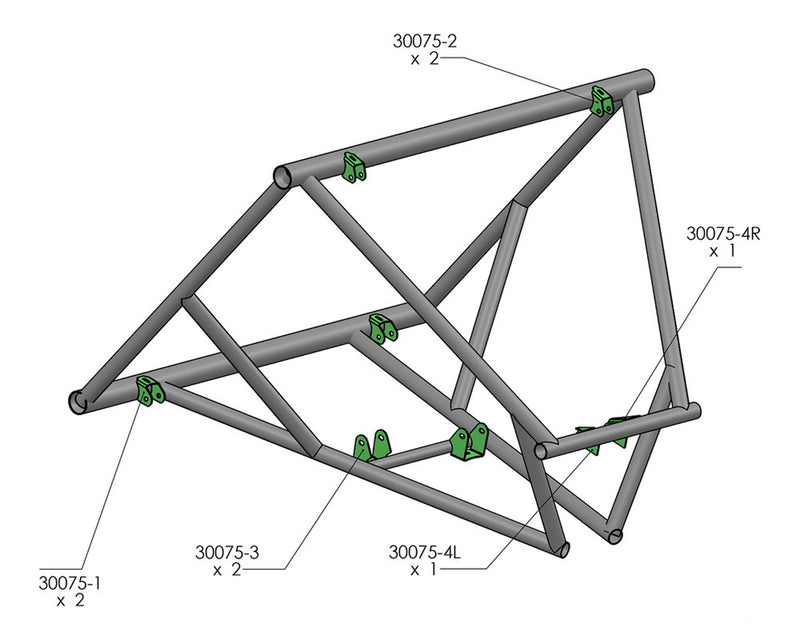 Load image into Gallery viewer, Can-Am Maverick X3 Powertrain / Rear Suspension Mount Weld-In Gusset Kit
