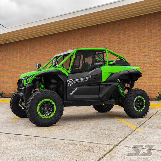 2020+ Kawasaki Teryx KRX 1000 Custom ABC Pillar Cage w/ "A" Intrusion Bars, Aluminum Roof w/ Dzus Fasteners, Light Bar Tabs, Whip Tabs