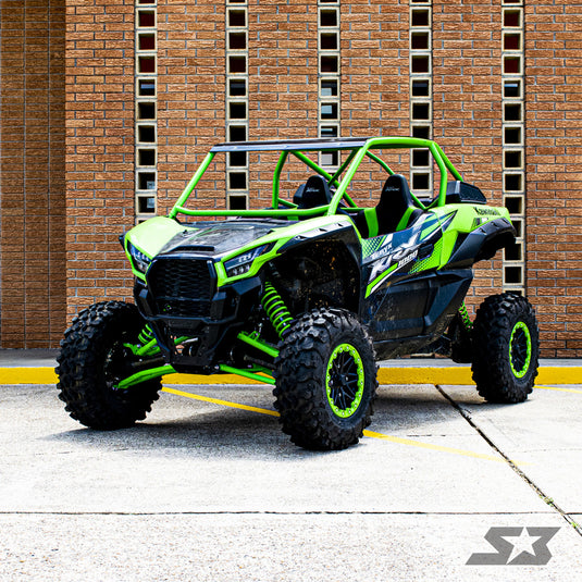 2020+ Kawasaki Teryx KRX 1000 Custom ABC Pillar Cage w/ "A" Intrusion Bars, Aluminum Roof w/ Dzus Fasteners, Light Bar Tabs, Whip Tabs