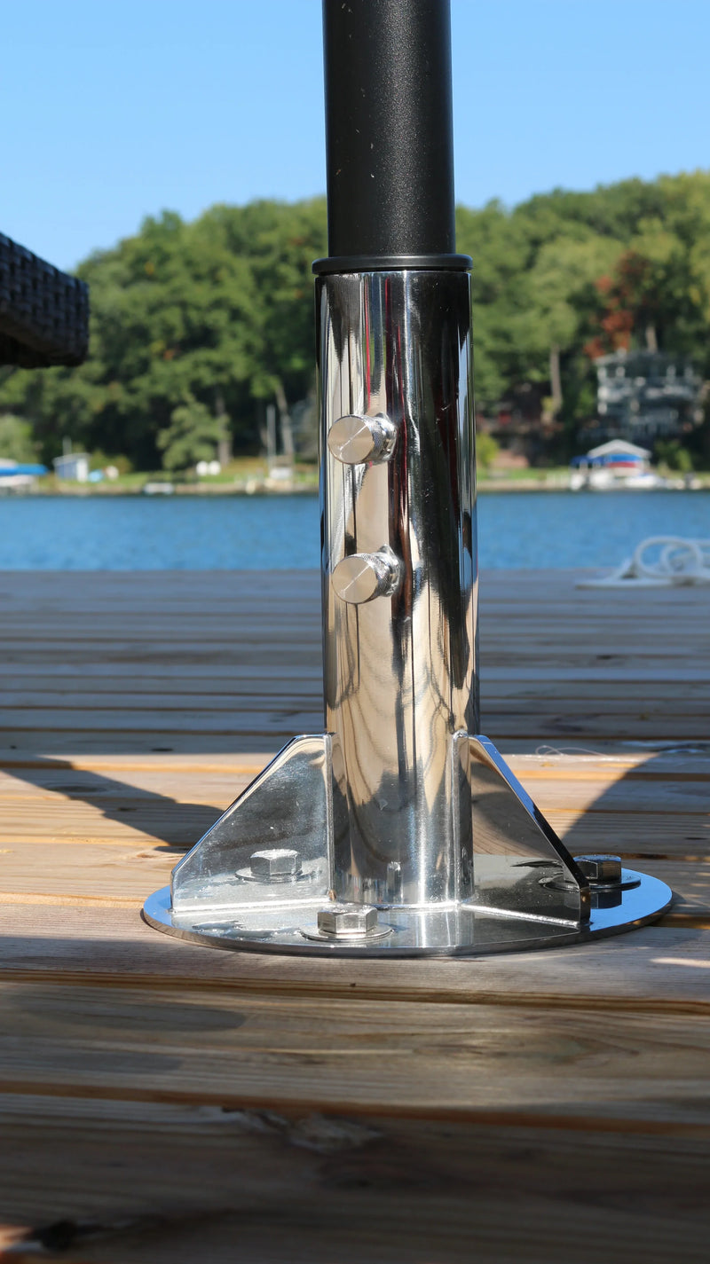 Load image into Gallery viewer, Breezelock™ Dock &amp; Boat Flag/Umbrella Stand - Stainless Steel Umbrella Stand
