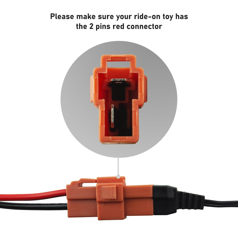 Load image into Gallery viewer, 12-Volt Charger with Red 2-Pin Connector for Ride-On Vehicles
