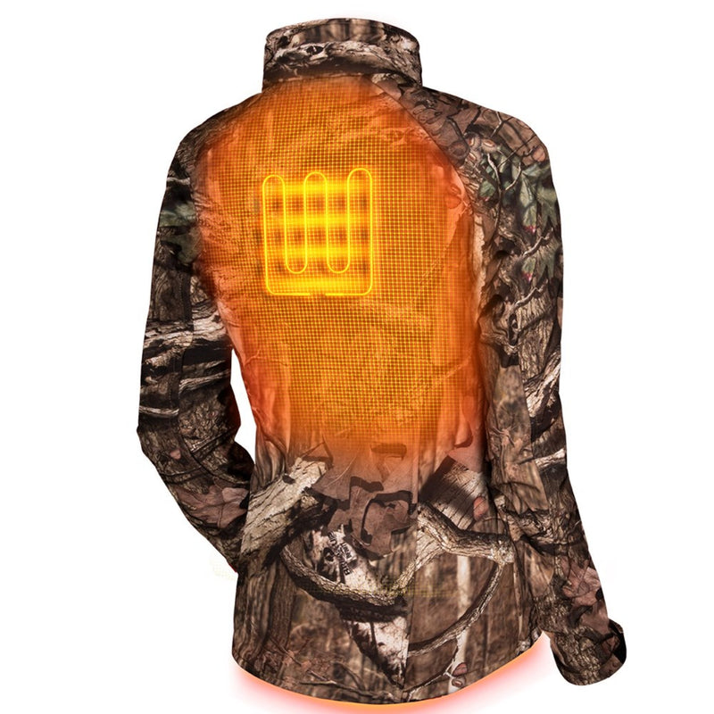 Load image into Gallery viewer, Sahara Women&#39;s Heated Hunting Jacket - Mossy Oak Camo
