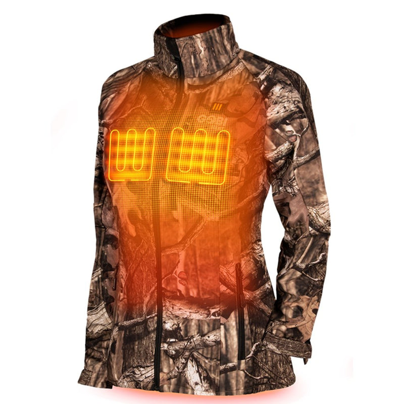 Load image into Gallery viewer, Sahara Women&#39;s Heated Hunting Jacket - Mossy Oak Camo

