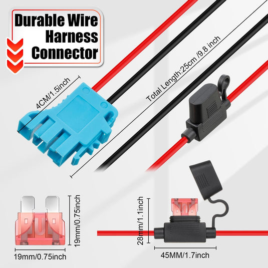 2 Pack 12 AWG Wire Harness Connector Replacement Compatible with Peg System