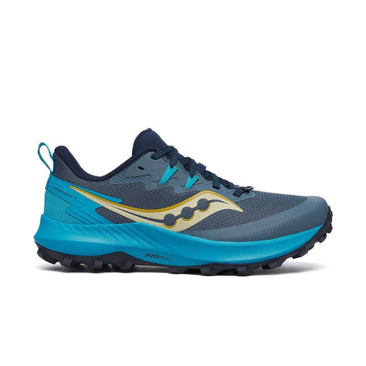 Women's Saucony Peregrine 14, Mirage/Viziblue, 7.5 B Medium - Skoutley Outdoors LLC