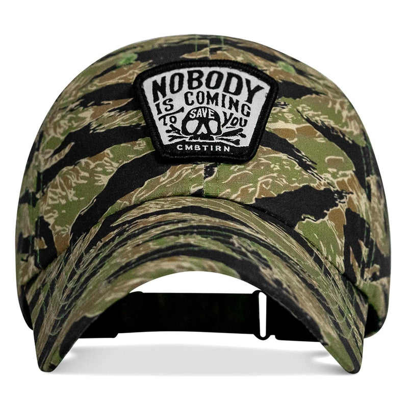 Load image into Gallery viewer, Nobody Is Coming To Save You Skull Patch Ripstop Snapback
