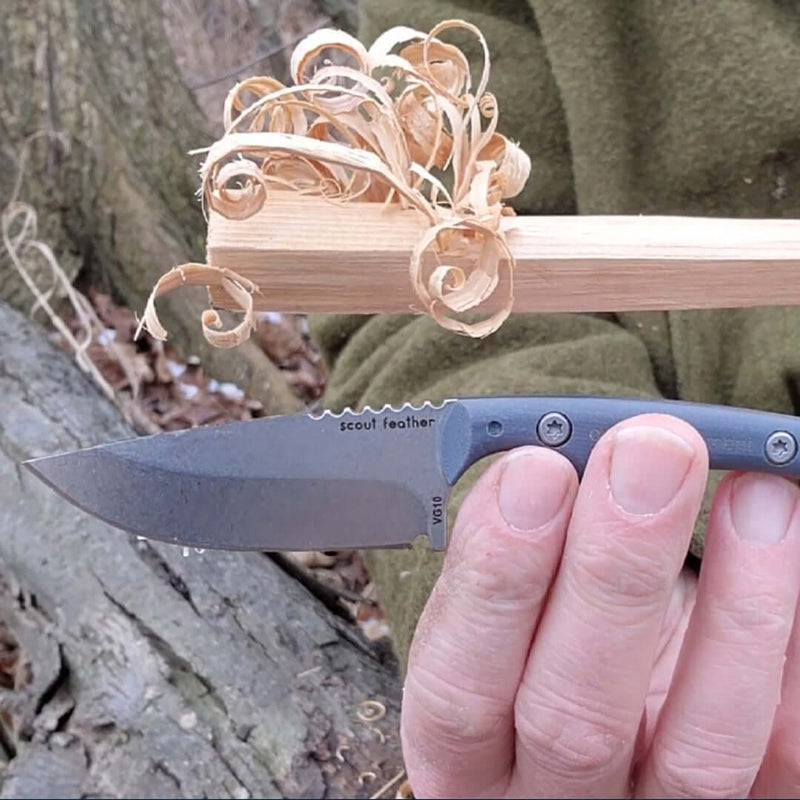 Load image into Gallery viewer, Scout Feather Adventure Survival Knife

