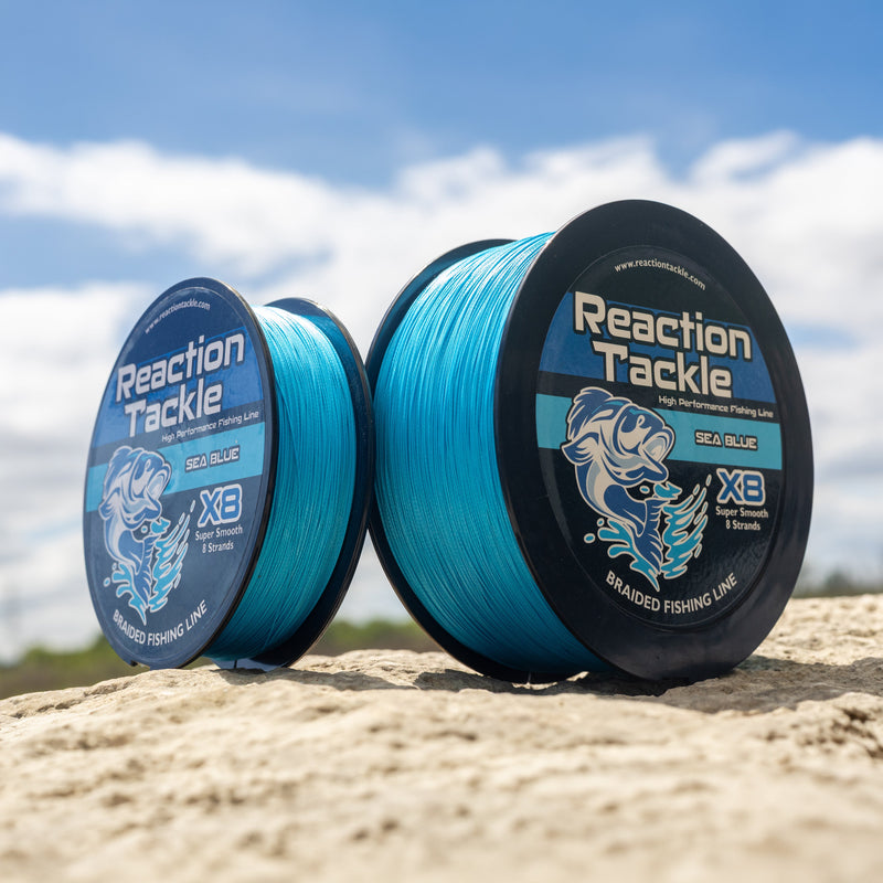 Load image into Gallery viewer, Reaction Tackle X8 Braided Fishing Line - Sea Blue 8 Strand
