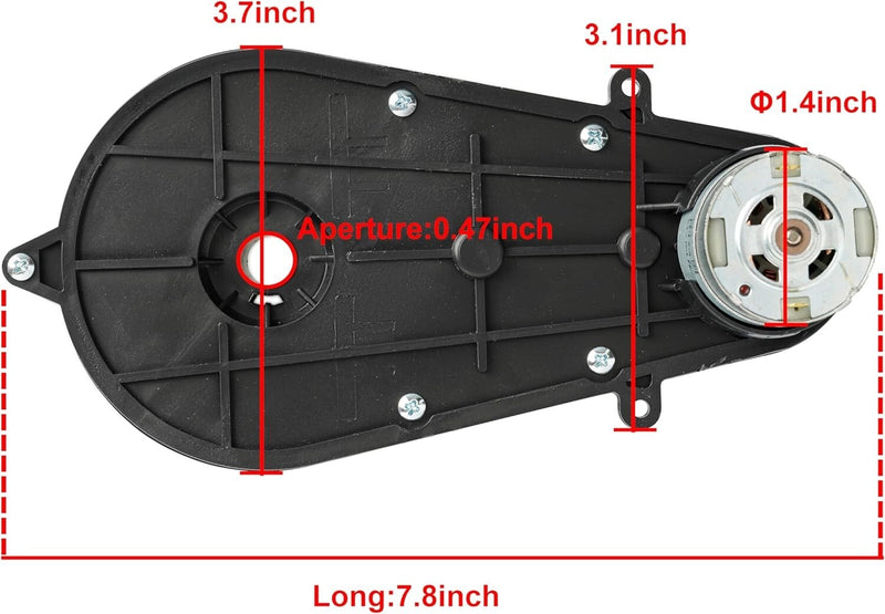 Load image into Gallery viewer, 12V Seamless Gearbox Replacement for Electric Ride-On Cars 550 Motor 30000 RPM
