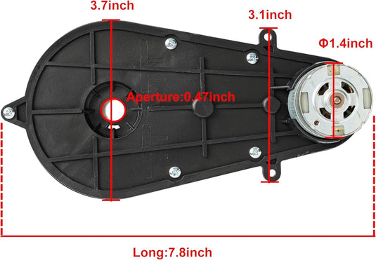 12V Seamless Gearbox Replacement for Electric Ride-On Cars 550 Motor 30000 RPM