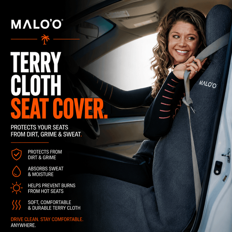 Load image into Gallery viewer, SeatGuard Terry Cloth Seat Cover (2-Pack) – Soft, Absorbent Seat Protector for Beach, Gym &amp; Travel

