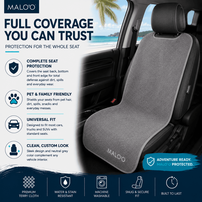 Load image into Gallery viewer, SeatGuard Terry Cloth Seat Cover (2-Pack) – Soft, Absorbent Seat Protector for Beach, Gym &amp; Travel
