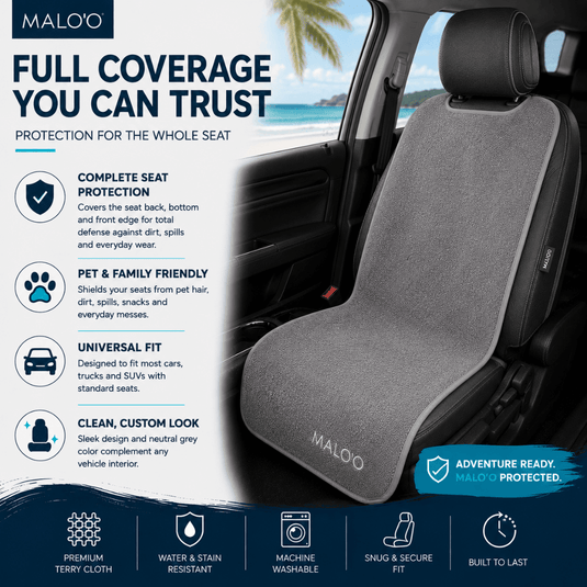 SeatGuard Terry Cloth Seat Cover (2-Pack) – Soft, Absorbent Seat Protector for Beach, Gym & Travel