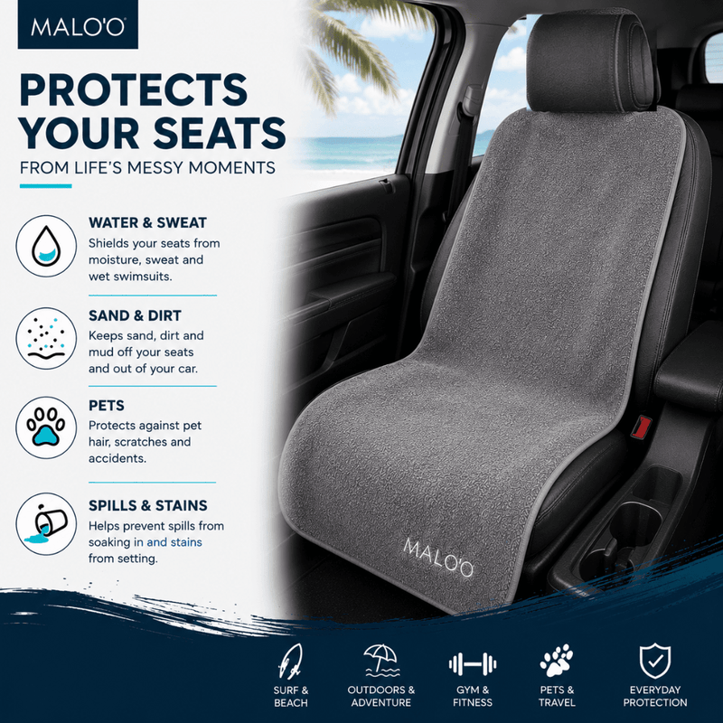 Load image into Gallery viewer, SeatGuard Terry Cloth Seat Cover (2-Pack) – Soft, Absorbent Seat Protector for Beach, Gym &amp; Travel
